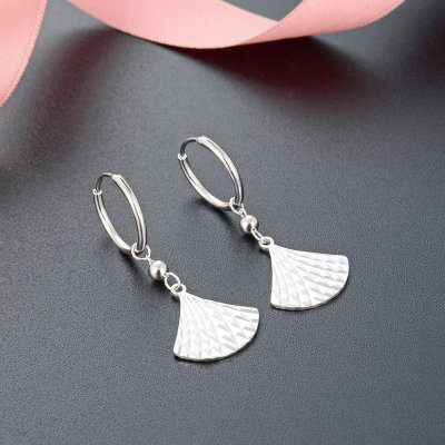 Silver Fan Earrings